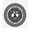 Ambesonne Celtic Shower Curtain, Native Celtic Tree of Life Ireland Early Renaissance Modern Design, Cloth Fabric Bathroom Decor Set with Hooks, 69" W x 75" L, Black White